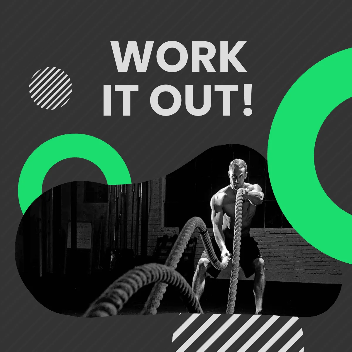 Free Workout Puzzle Post, Instagram, Facebook Template to Edit Online