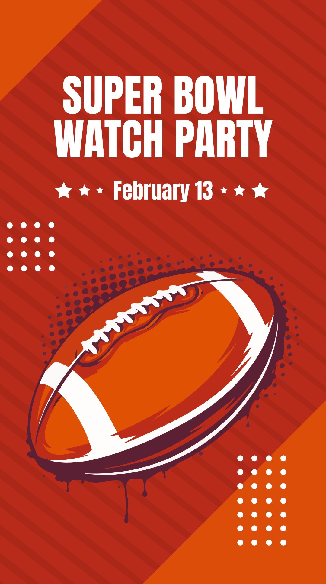 Free Super Bowl Watch Party Instagram Story Template Template