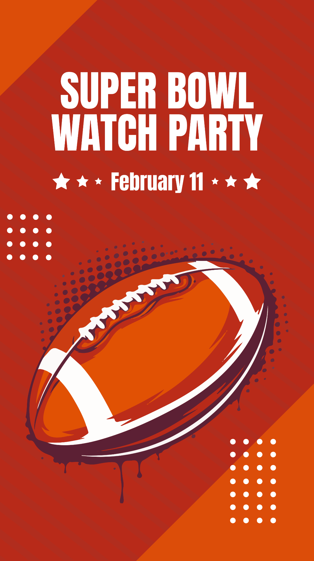 Super Bowl Watch Party Whatsapp Post Template