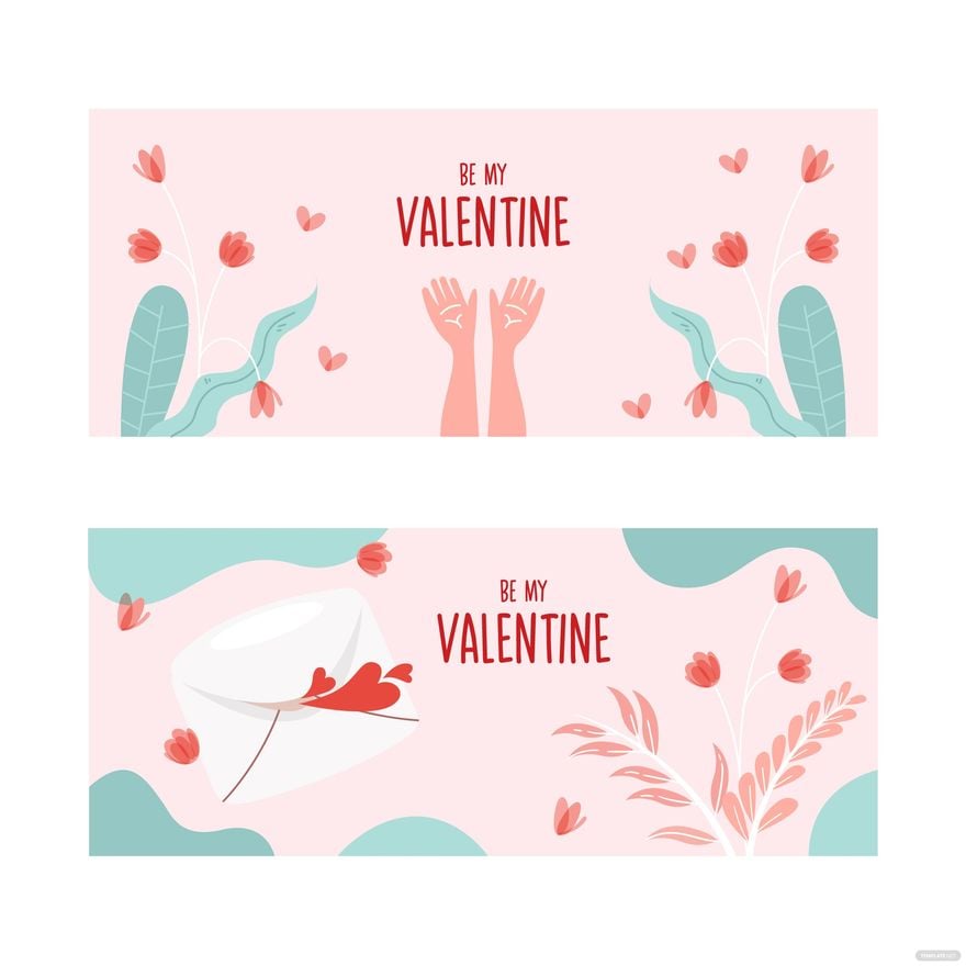 Valentines Day Banner Vector in Illustrator, EPS, SVG, JPG, PNG
