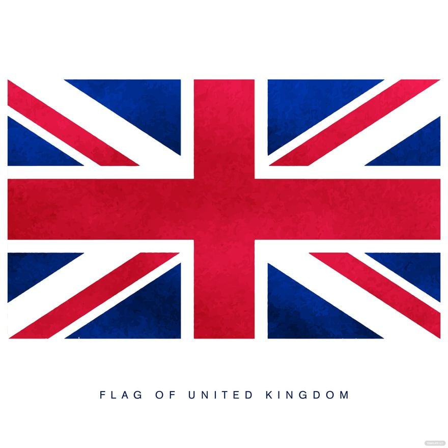 Watercolor UK Flag Vector in Illustrator, EPS, SVG, JPG, PNG