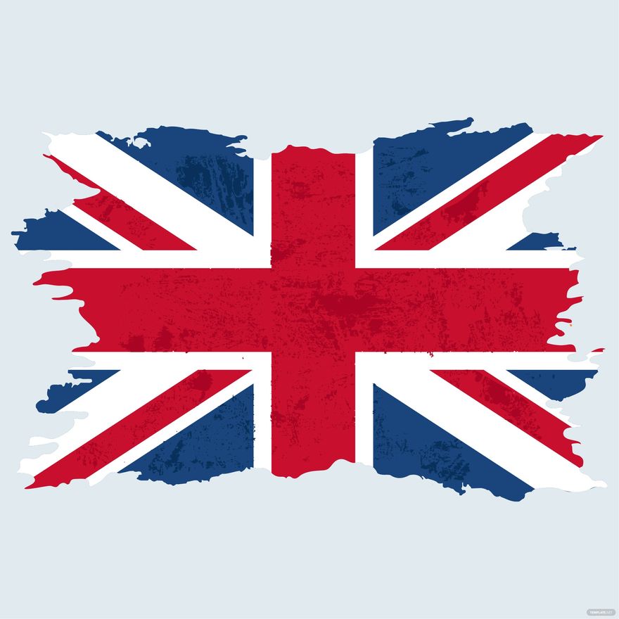 Waving British Flag Vector