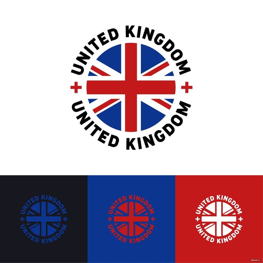 United Kingdom Flag Logo Vector
