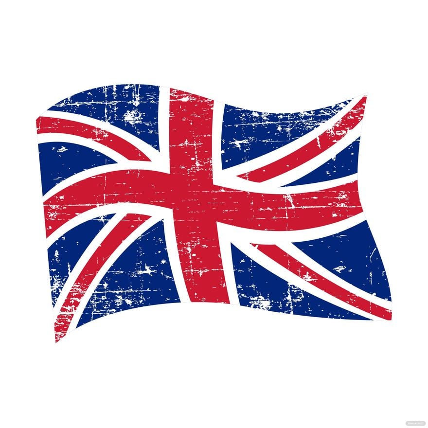 Grunge UK Flag Vector