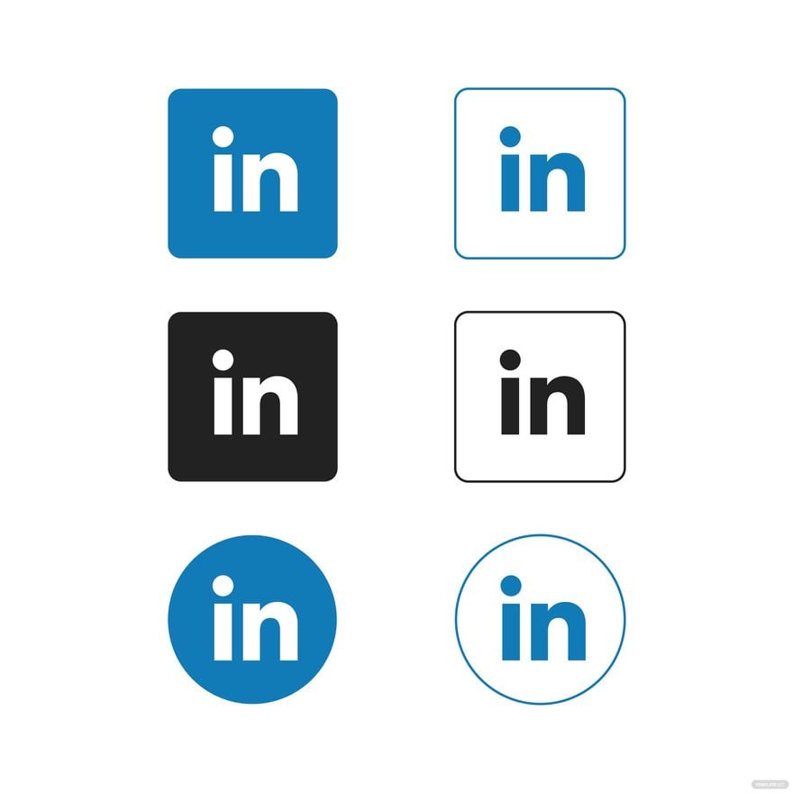 LinkedIn Icon Vector in Illustrator, EPS, SVG, JPG, PNG