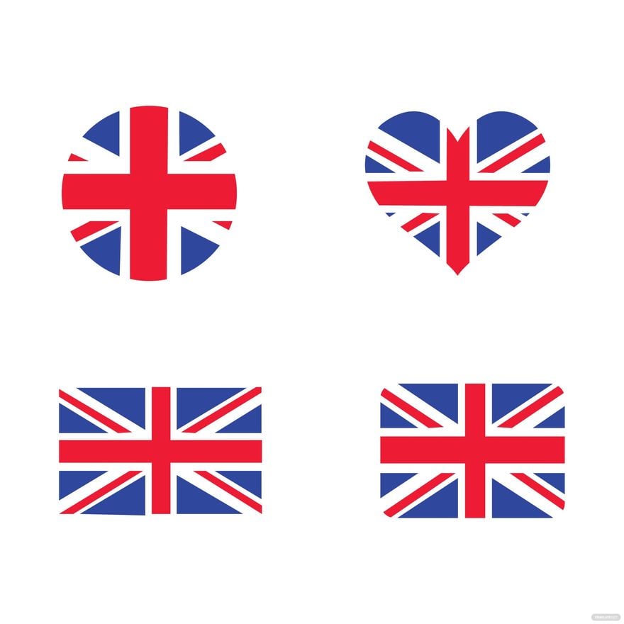 UK Flag Icon Vector in Illustrator, EPS, SVG, JPG, PNG