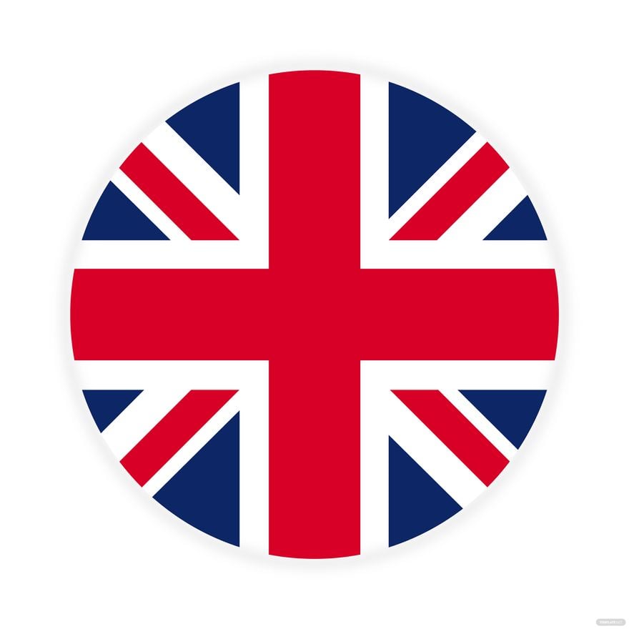 Circle UK Flag Vector