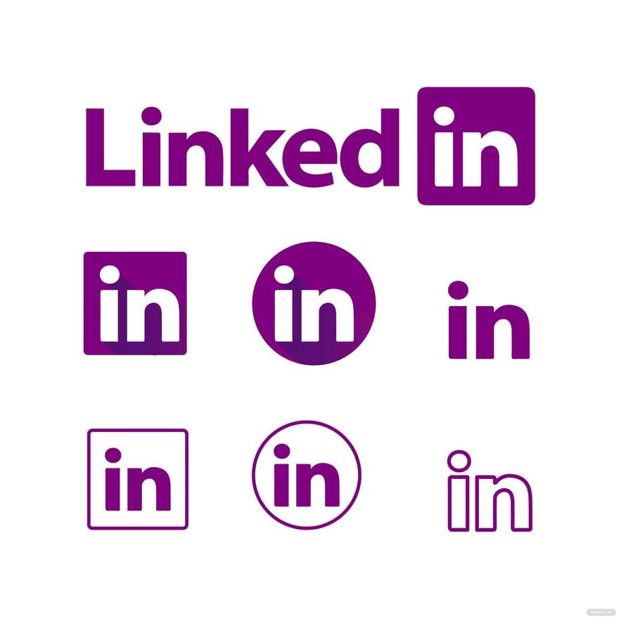 Free LinkedIn Purple Vector