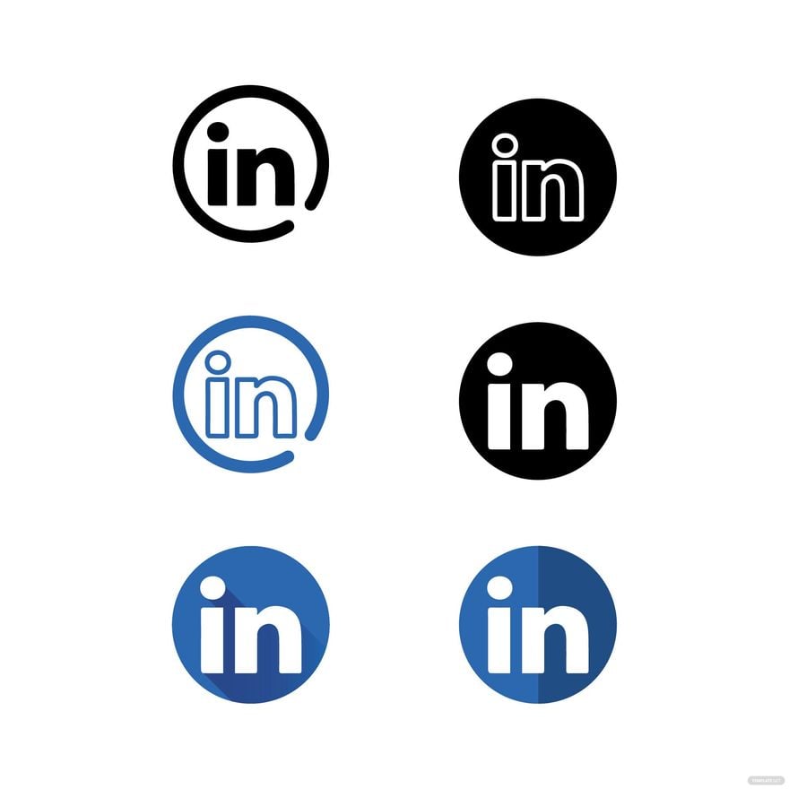 LinkedIn Icon Circle Vector in Illustrator, EPS, SVG, JPG, PNG