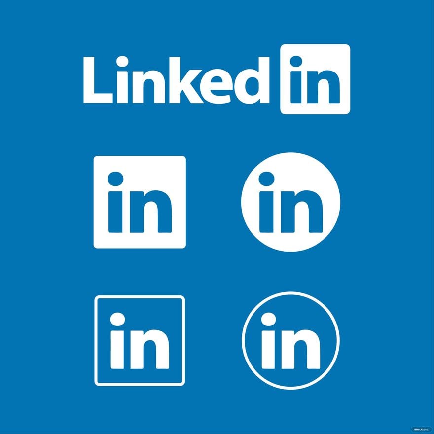 Free White LinkedIn Logo Vector
