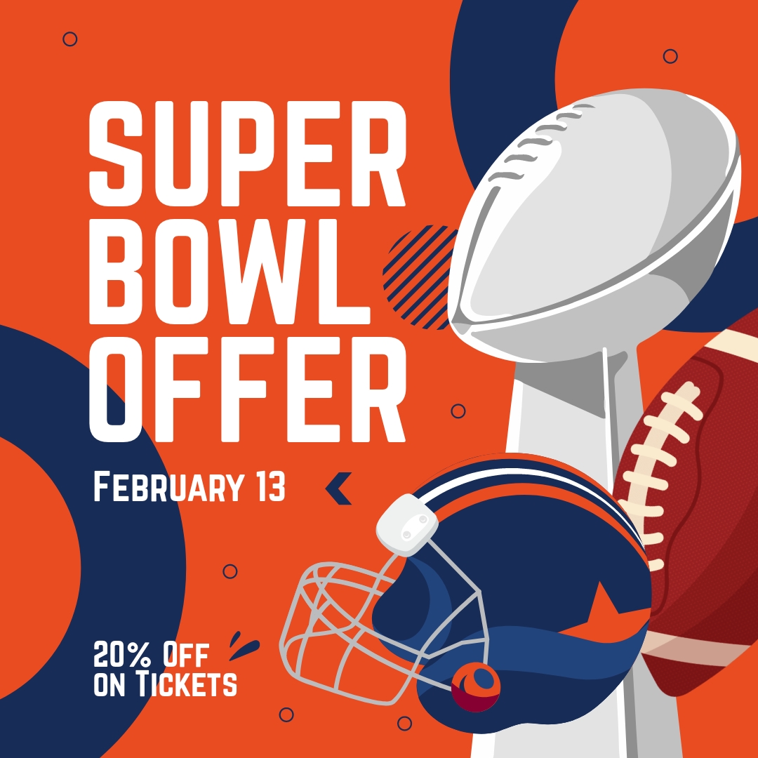 Free Super Bowl Giveaway Instagram Post Template - Download in PNG