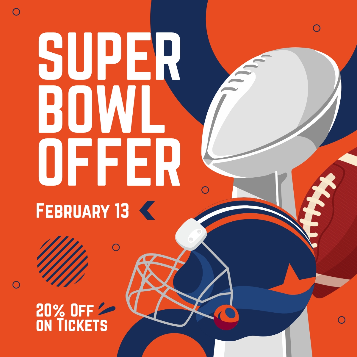 Super Bowl Giveaway Templates Design, Free, Download