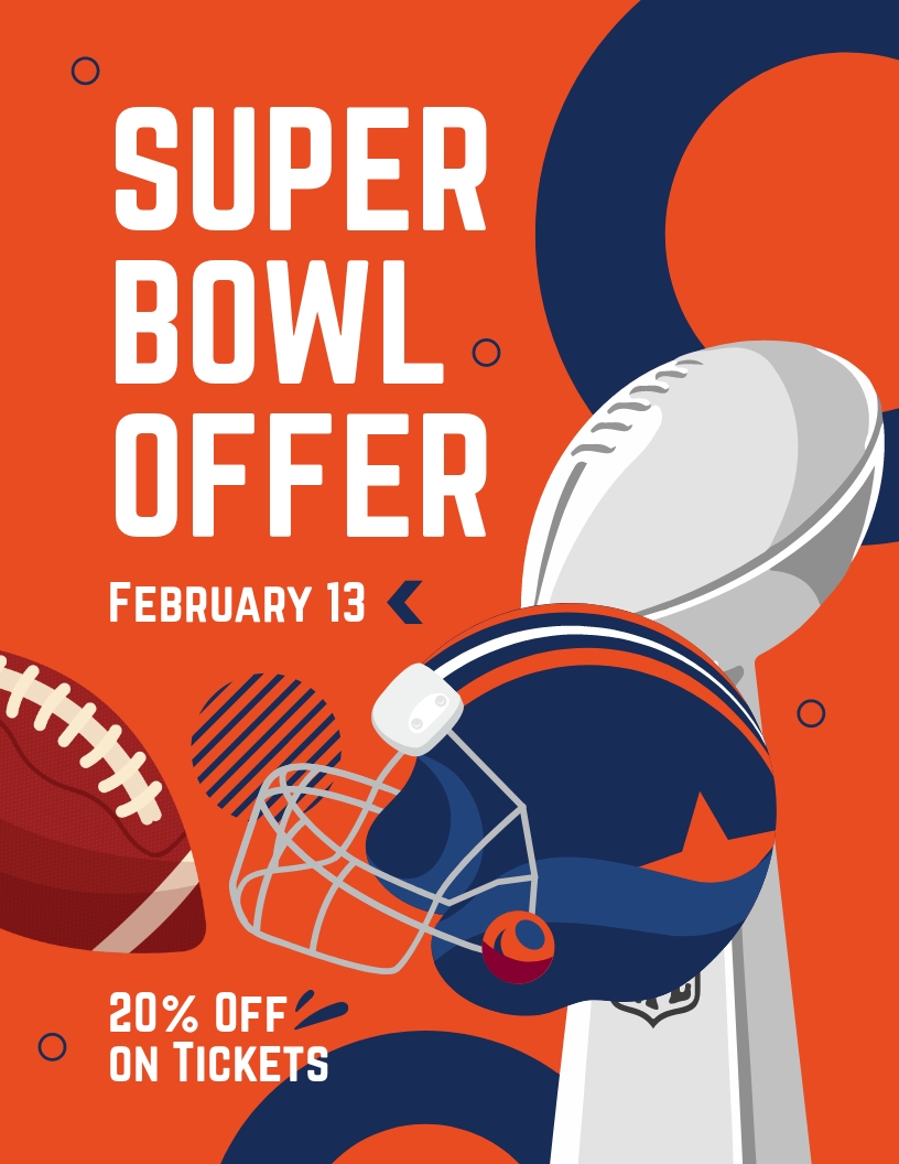 Free Super Bowl Giveaway Flyer Template - Download in Word, Google