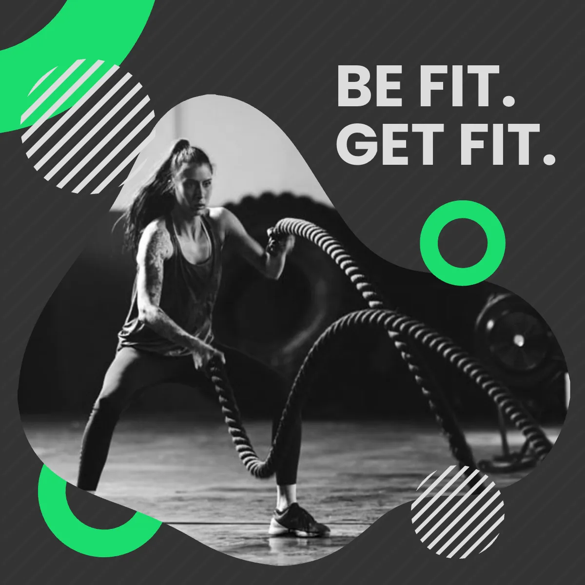 Free Fitness Club Puzzle Post, Instagram, Facebook Template to Edit Online