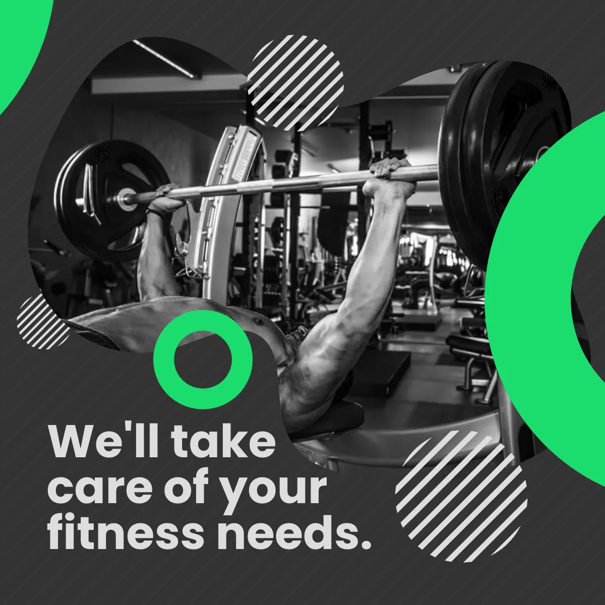 Free Fitness Club Puzzle Post, Instagram, Facebook Template to Edit Online