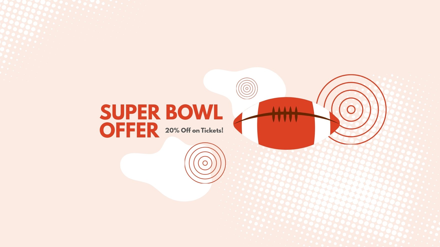Super Bowl Offer Youtube Banner Template