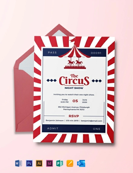 Free Circus Invitation