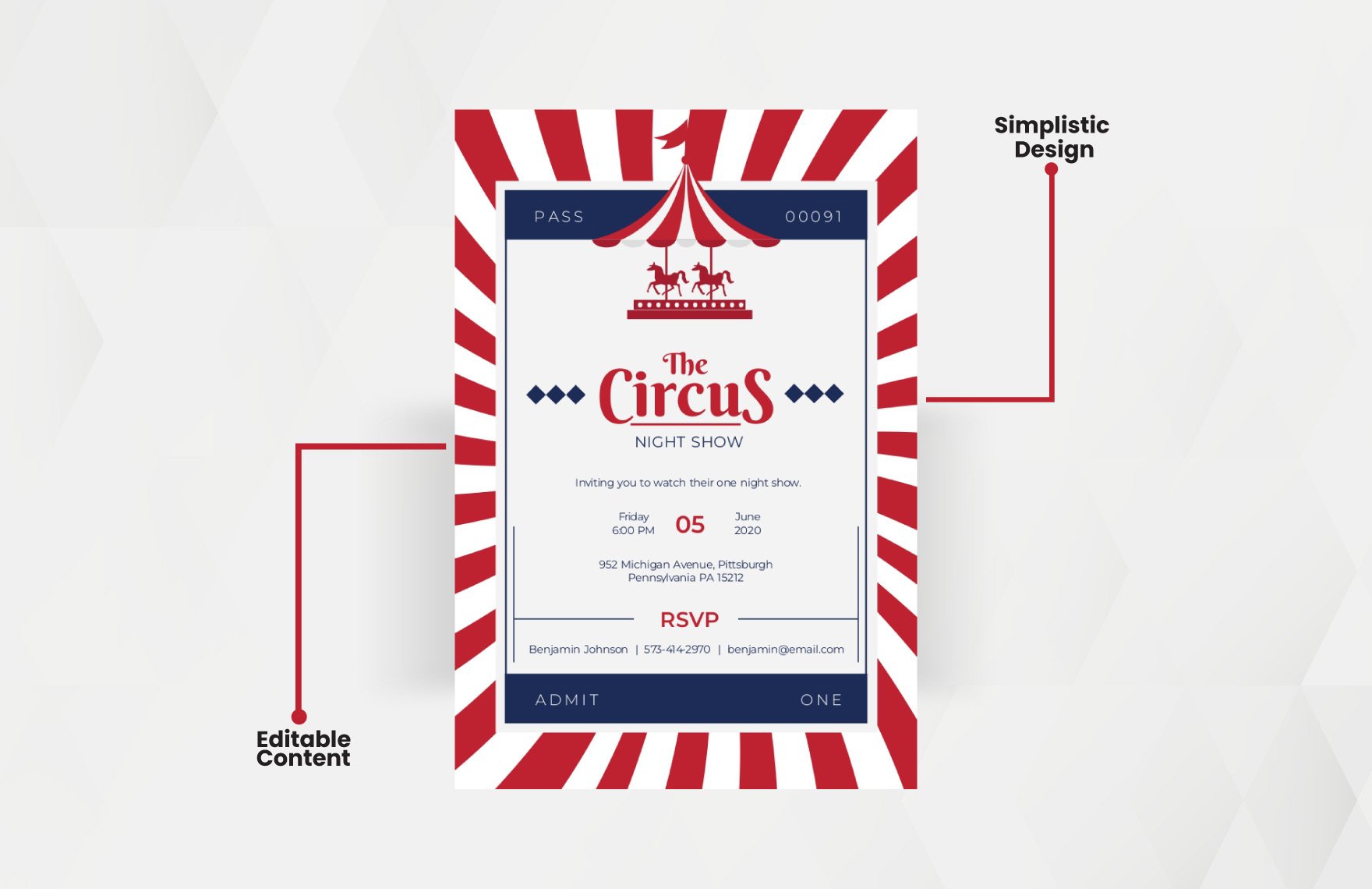 Circus Invitation Template