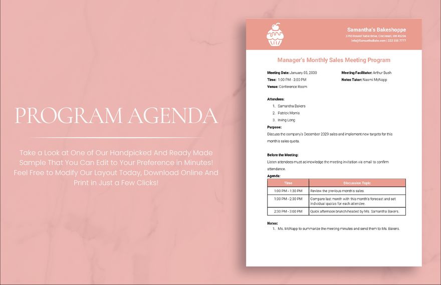 google doc agenda template