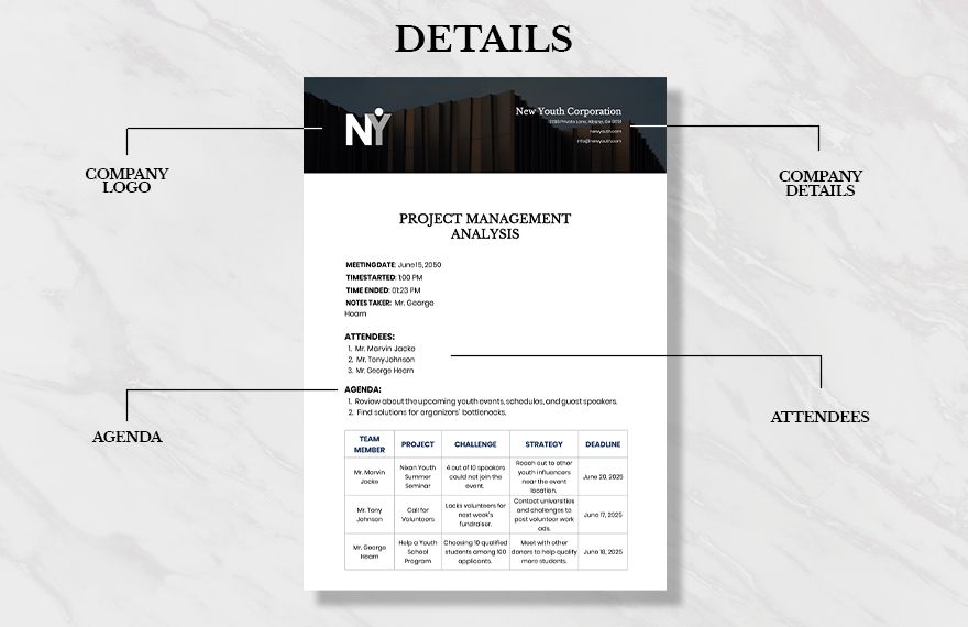 Youth Council Meeting Agenda Template - Google Docs, Word, Apple Pages ...
