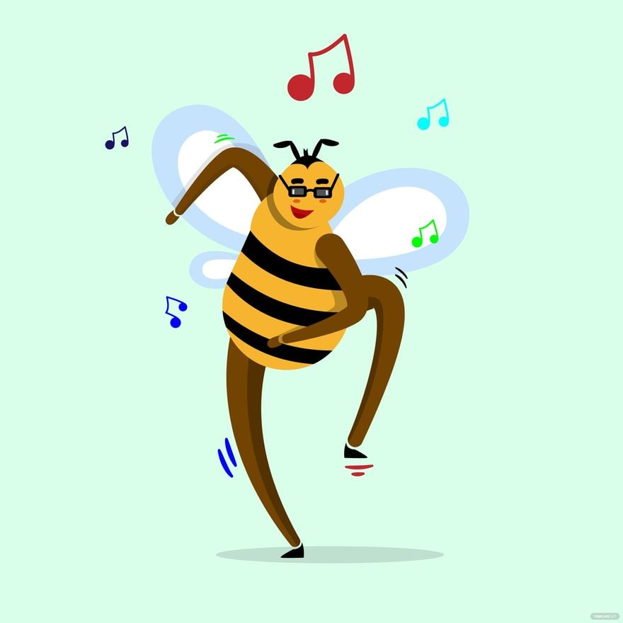 Free Funny Bee Vector
