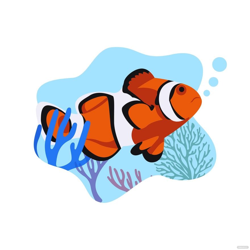 Clown Fish Vector in Illustrator, EPS, SVG, JPG, PNG