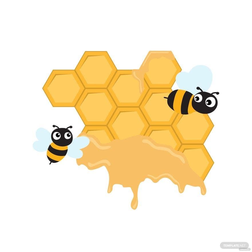 Honey Bee Vector in Illustrator, EPS, SVG, JPG, PNG