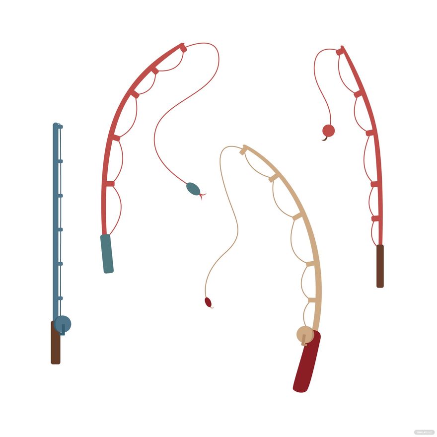 Free Fishing Rod Vector EPS, Illustrator, JPG, PNG, SVG
