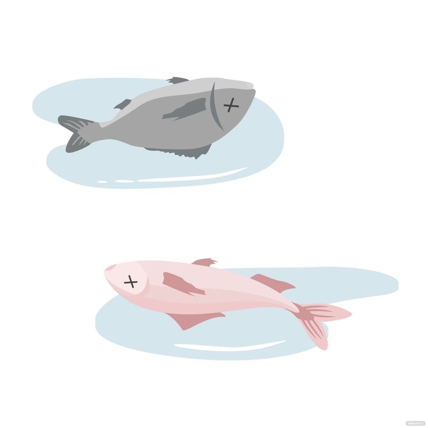 Dead Fish Vector in Illustrator, EPS, SVG, JPG, PNG