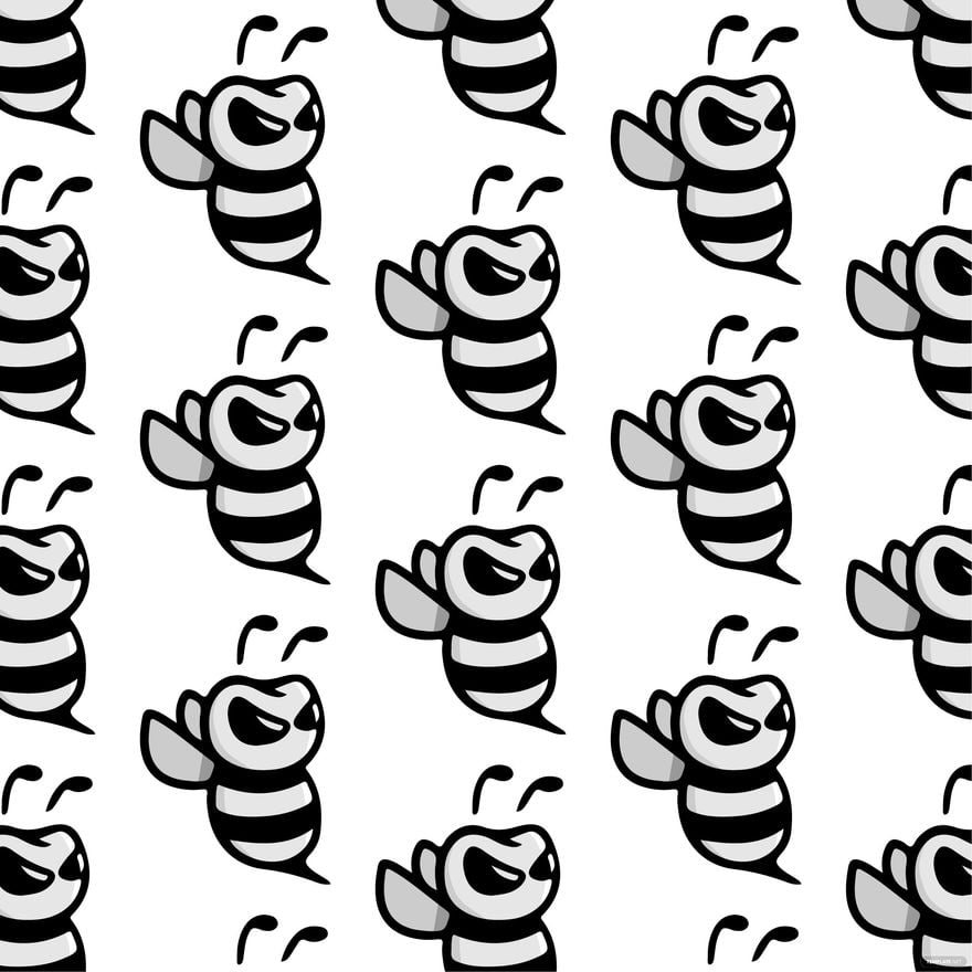 Free Black Bee Vector in Illustrator, EPS, SVG, JPG, PNG