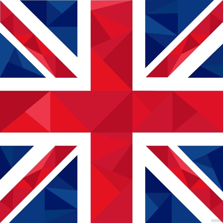 Abstract UK Flag Vector in Illustrator, EPS, SVG, JPG, PNG
