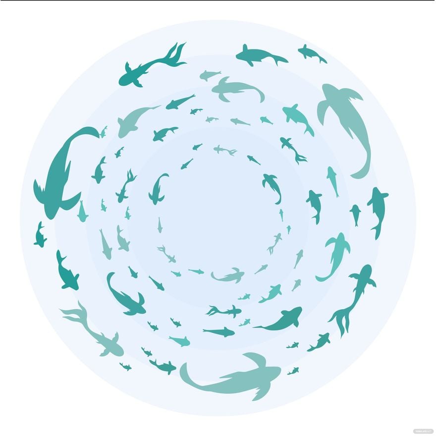 Circle Fish Vector in Illustrator, EPS, SVG, JPG, PNG