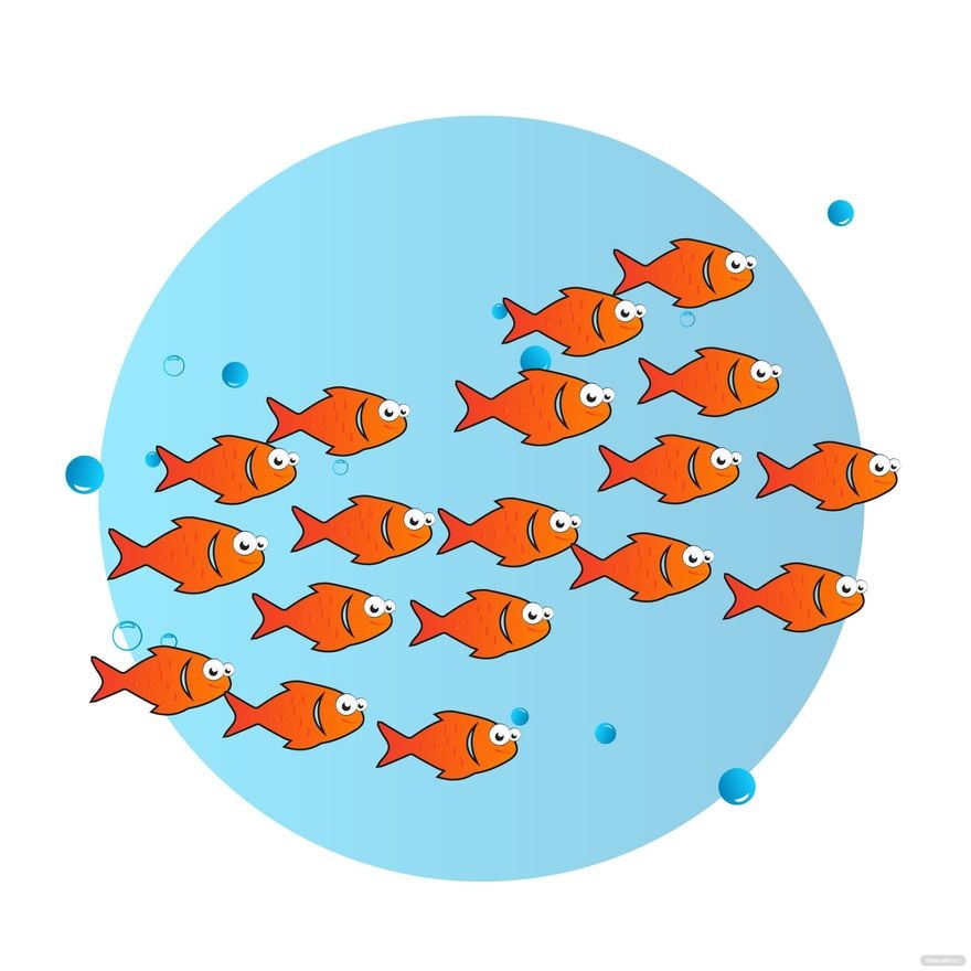 Free Cartoon Small Fish Vector - Illustrator 