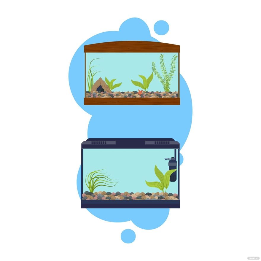 Fish Tank Vector in Illustrator, EPS, SVG, JPG, PNG