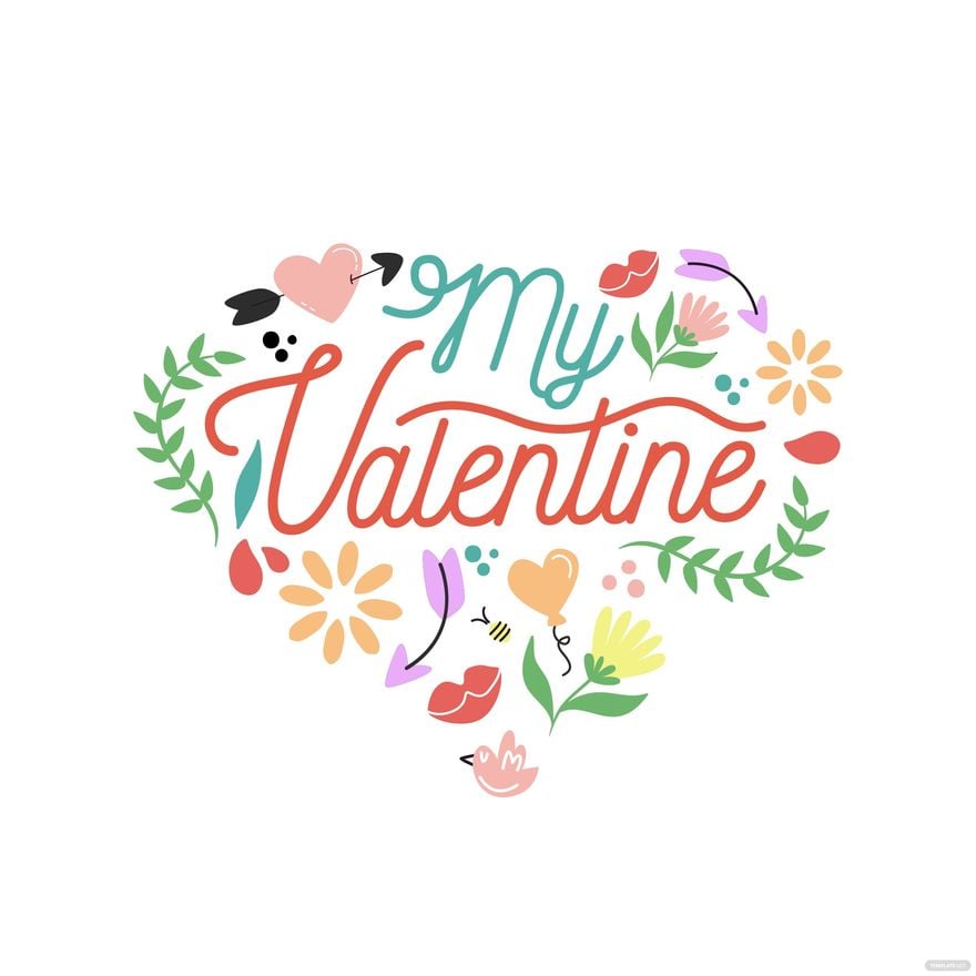 Free Happy Valentines Day Typography Vector