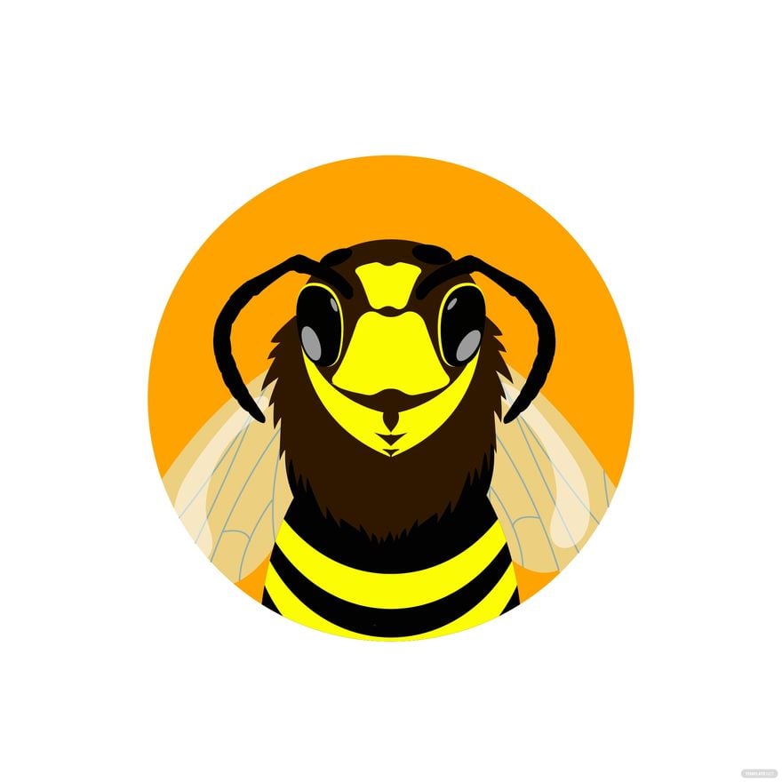 Free Bee Face Vector