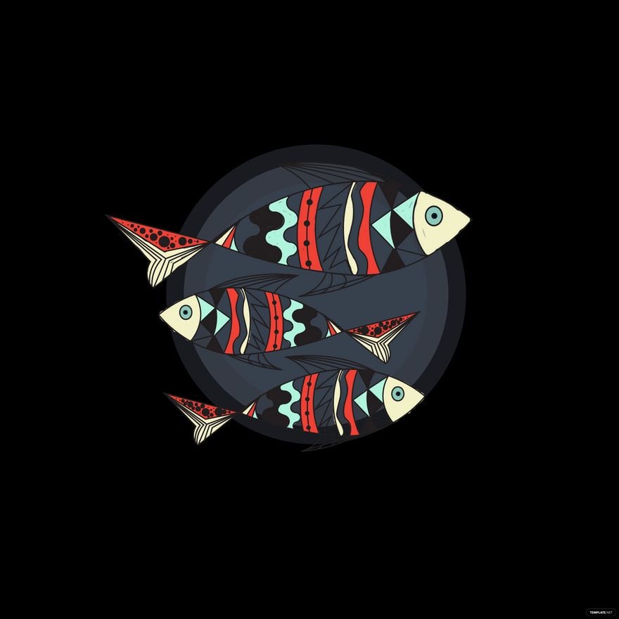 Tribal Fish Vector in Illustrator, EPS, SVG, JPG, PNG