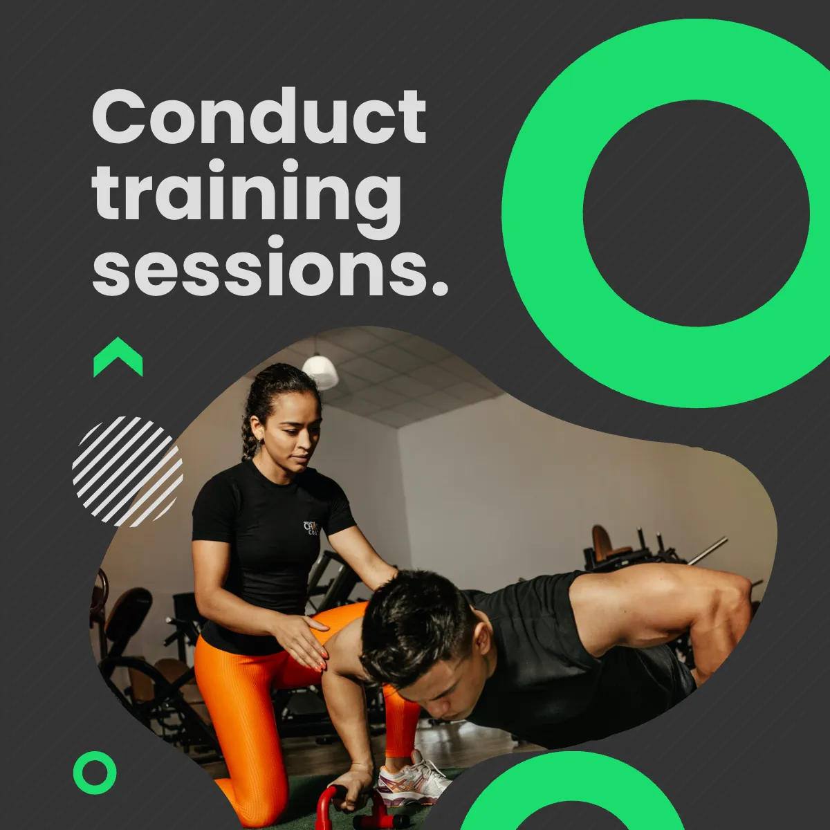 Free Fitness Trainer Puzzle Post, Instagram, Facebook Template to Edit Online