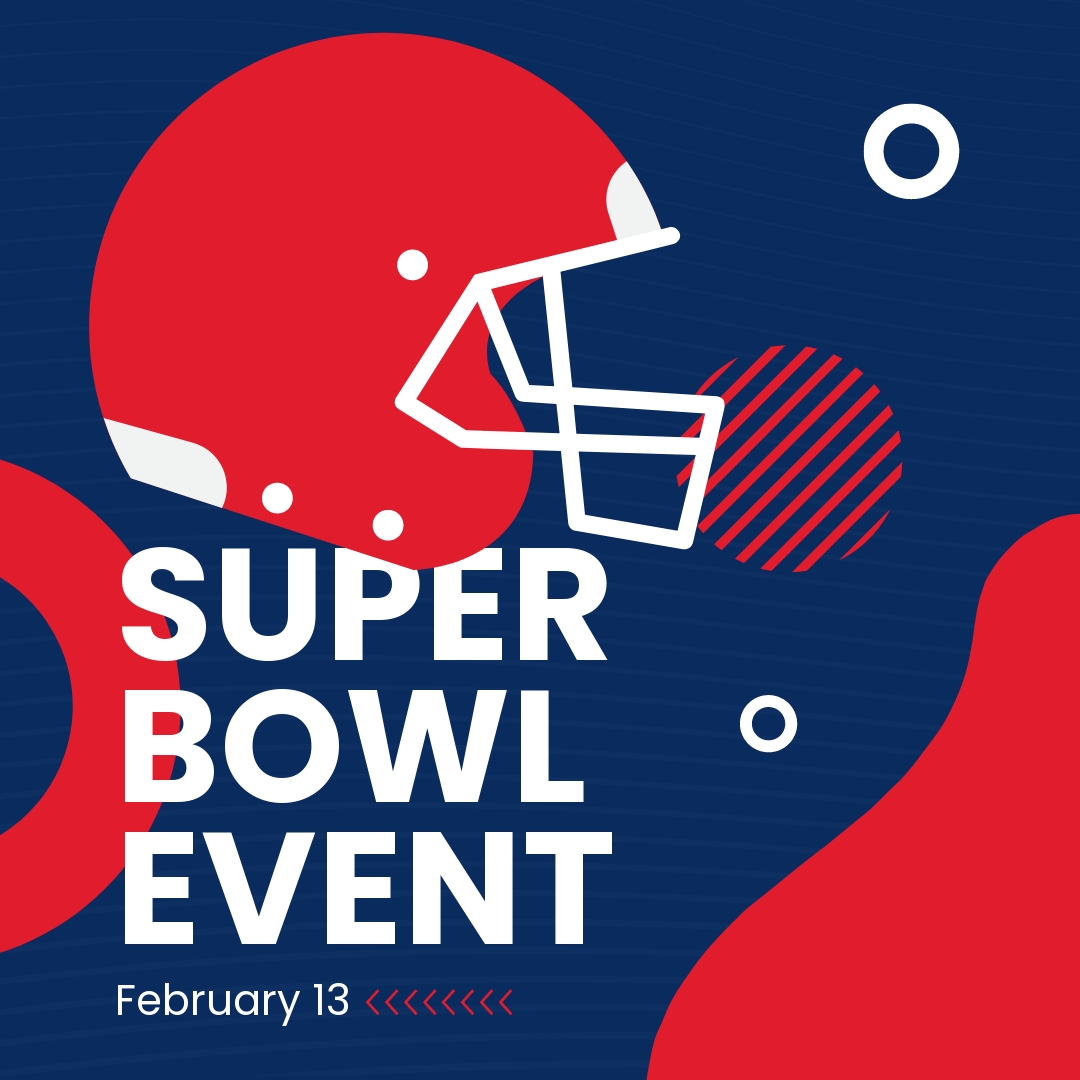 Free Super Bowl Event   Banner Template