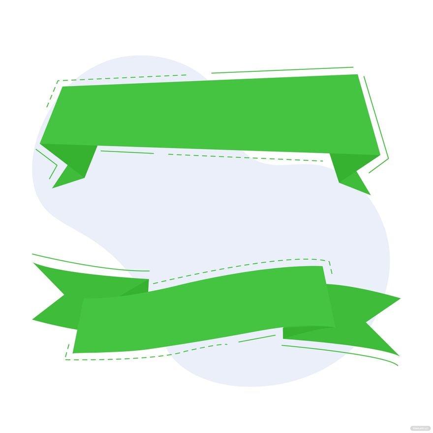 Green Banner Vector in Illustrator, EPS, SVG, JPG, PNG