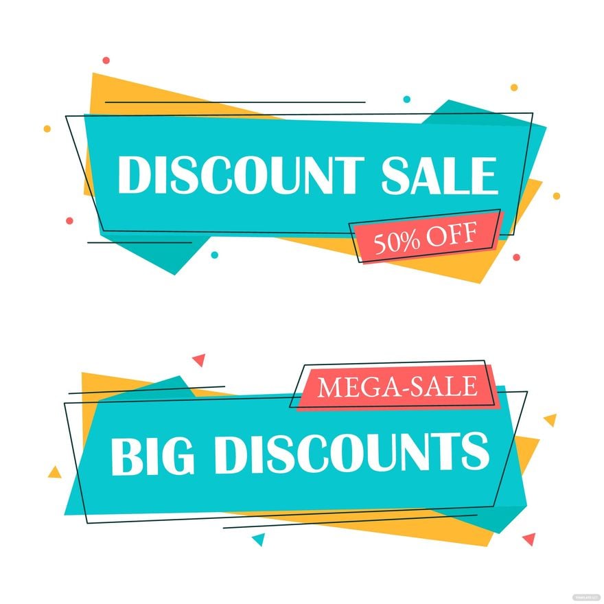 Discount Banner Vector in Illustrator, EPS, SVG, JPG, PNG