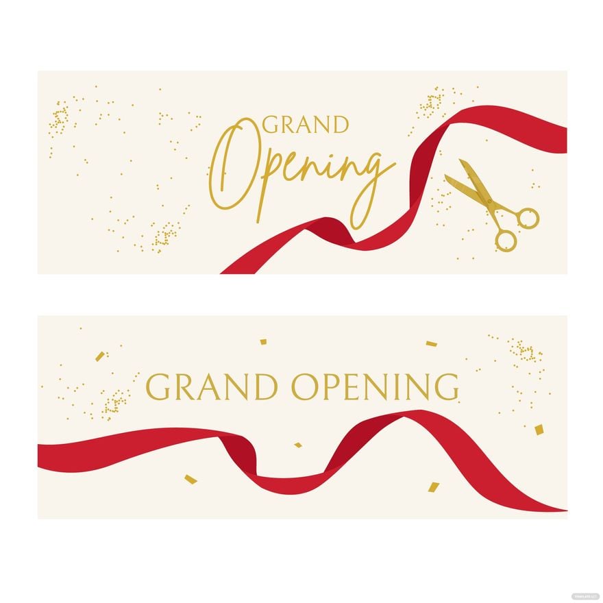 Free Grand Opening Banner Vector