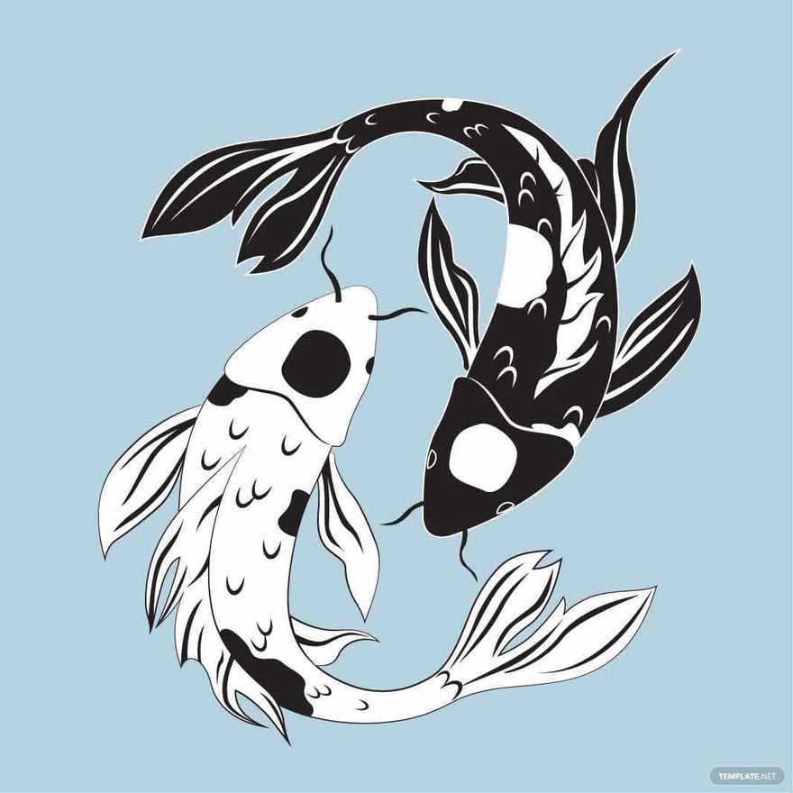 Free Yin Yang Fish Vector in Illustrator, EPS, SVG, JPG, PNG