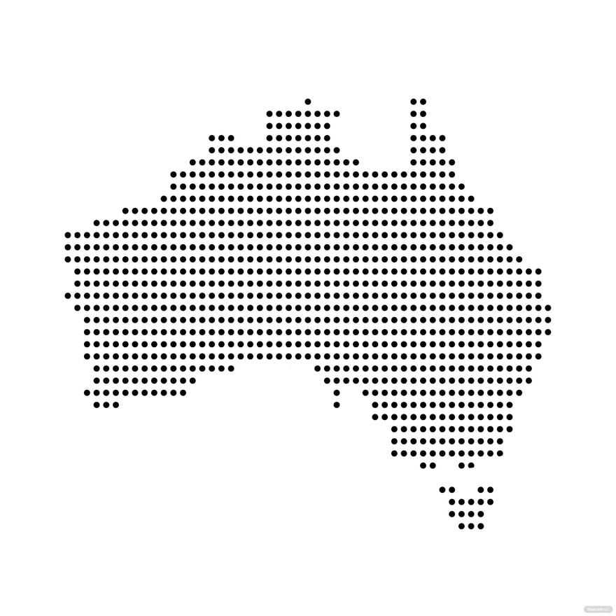 Free Australia Dot Map Vector