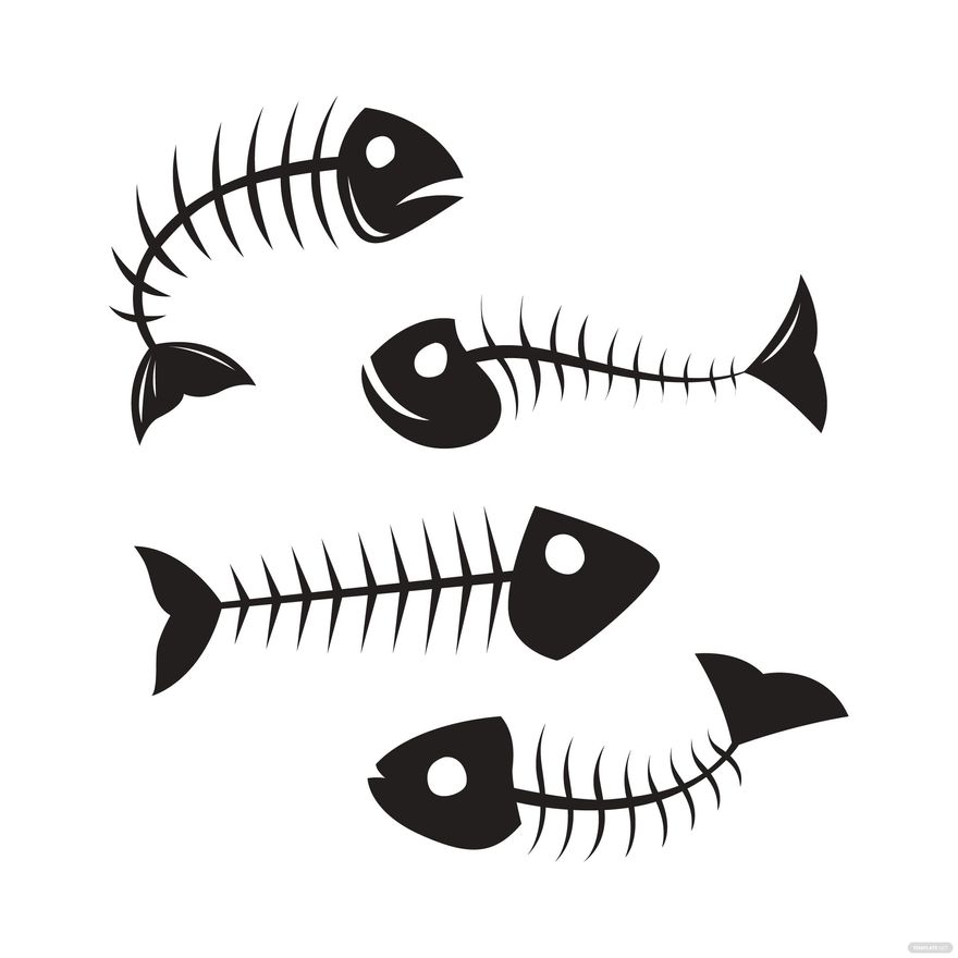 Free Fish Bone Vector EPS, Illustrator, JPG, PNG, SVG