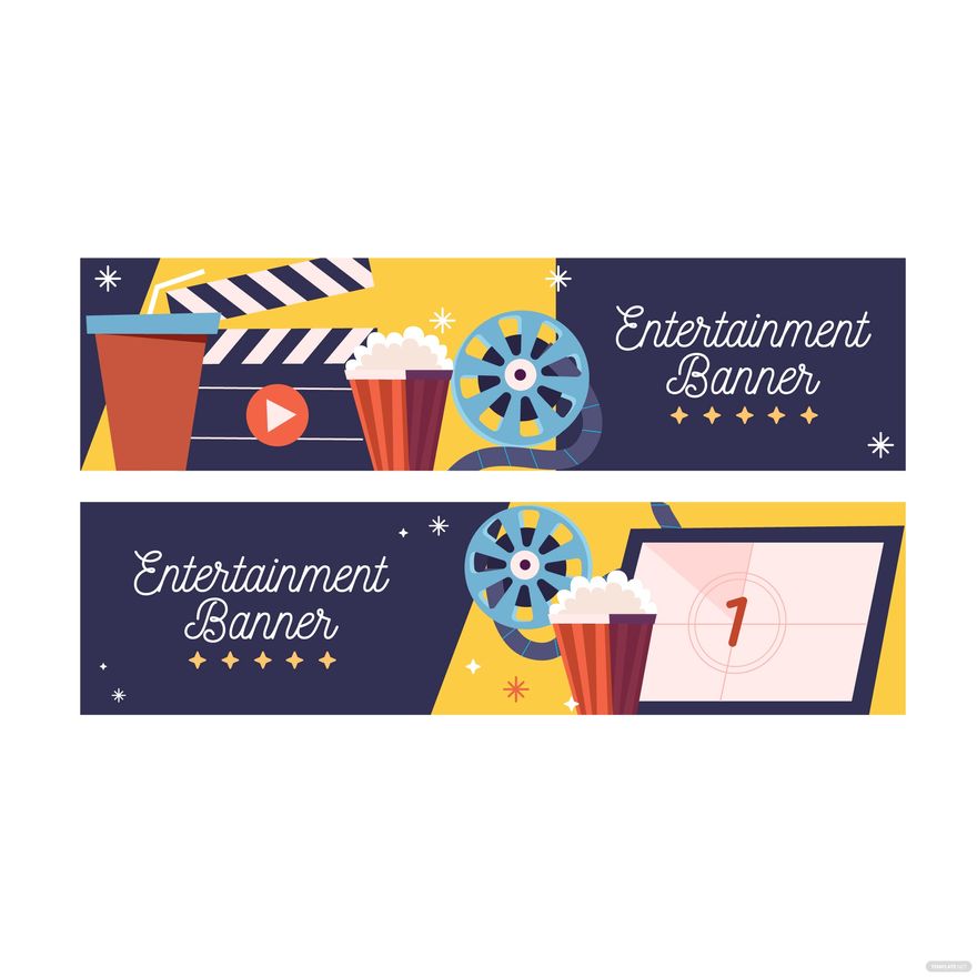 Entertainment Banner Vector in Illustrator, EPS, SVG, JPG, PNG
