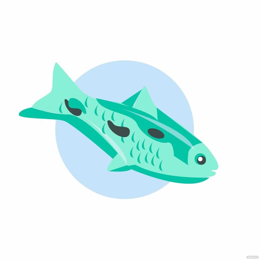Isometric Fish Vector in Illustrator, EPS, SVG, JPG, PNG