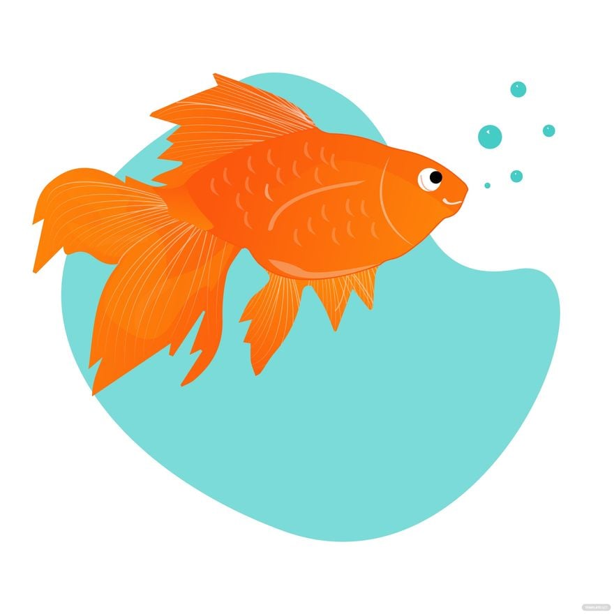 Gold Fish Vector in Illustrator, EPS, SVG, JPG, PNG