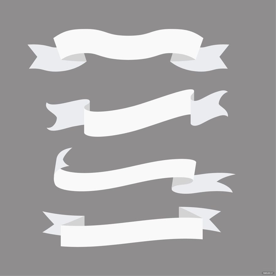 White Banner Vector in Illustrator, EPS, SVG, JPG, PNG