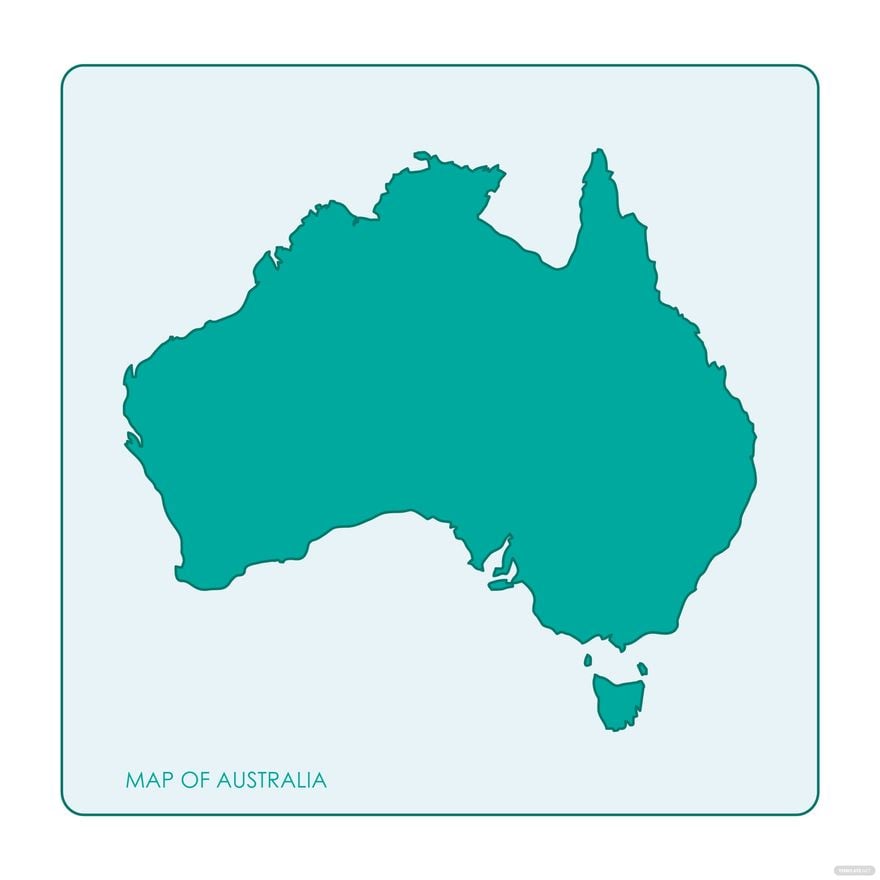 Australia Map Shape Vector